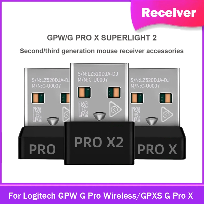 Gaming Accessories Logitech - محول استقبال دونغل USB الأصلي لملحقات