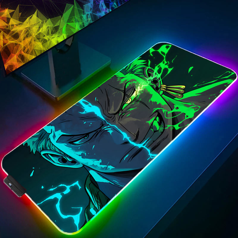 Gaming Accessories For Gaming Desk - قطعة واحدة زورو ماوس الوسادة RGB