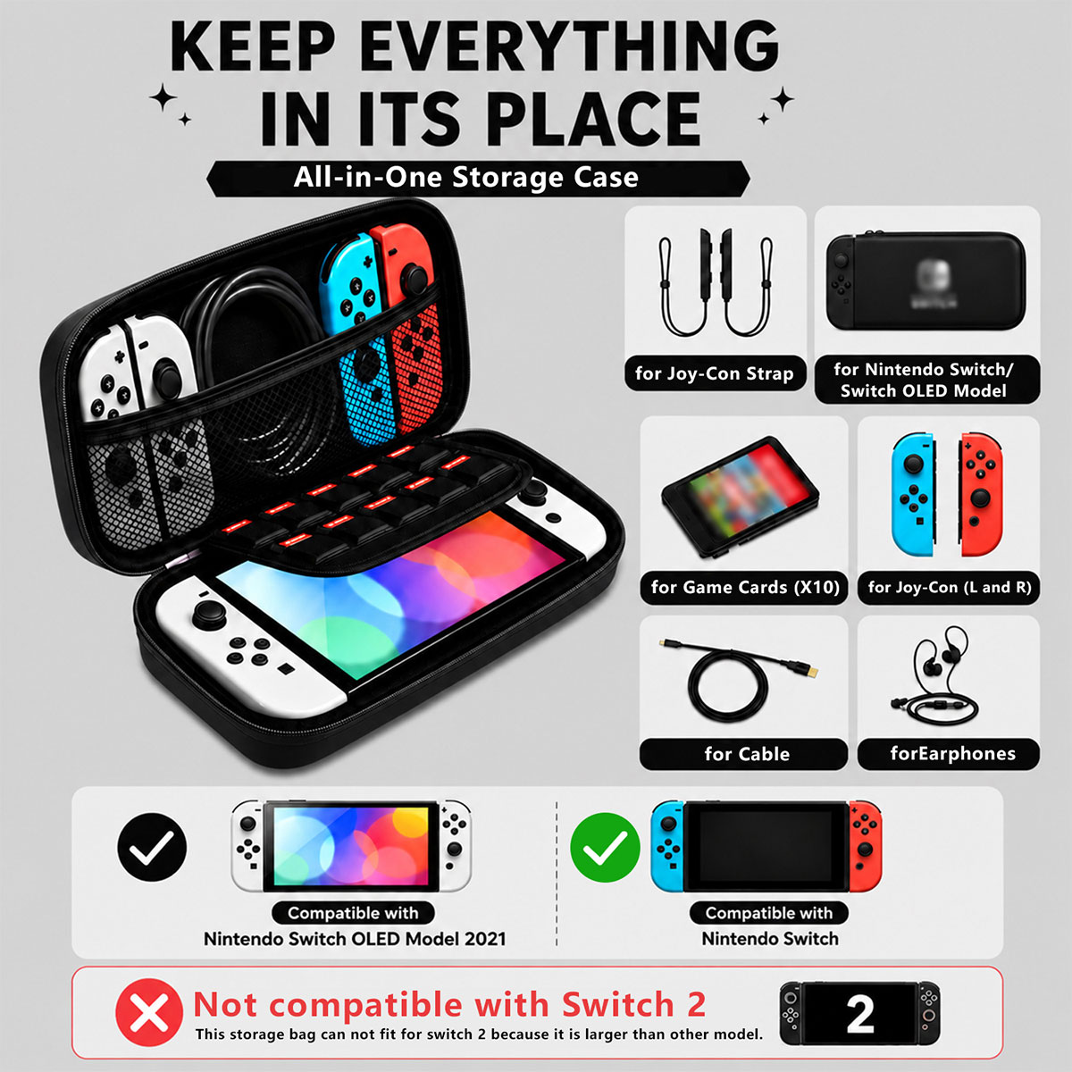 حقيبة حمل محمولة مع جيوب شبكية - مراجعة Gaming Accessories Bag وسعره