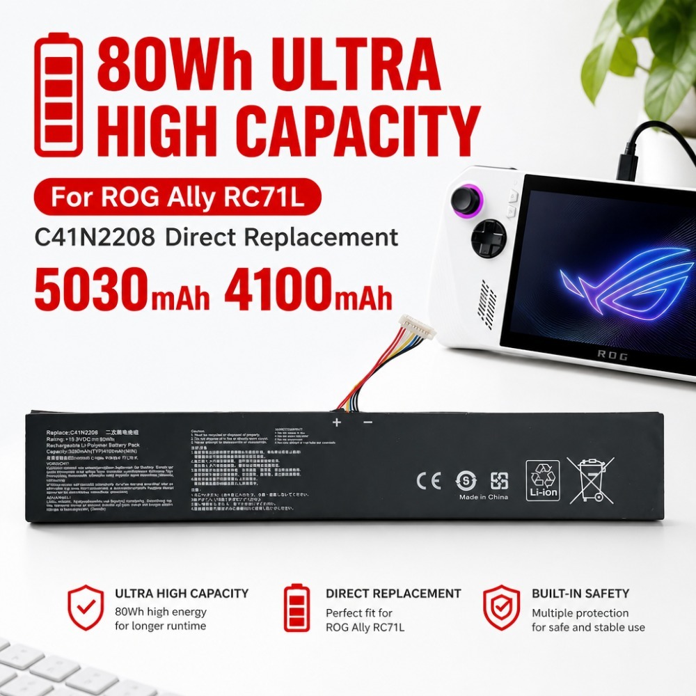بطارية 80 واط ساعة 5030 مللي أ - مراجعة Gaming Accessories Asus وسعره