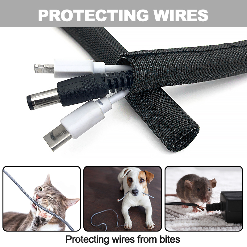 5/10 متر الذاتي إغلاق PET مضفر - مراجعة Cable Sleeve Braided وسعره