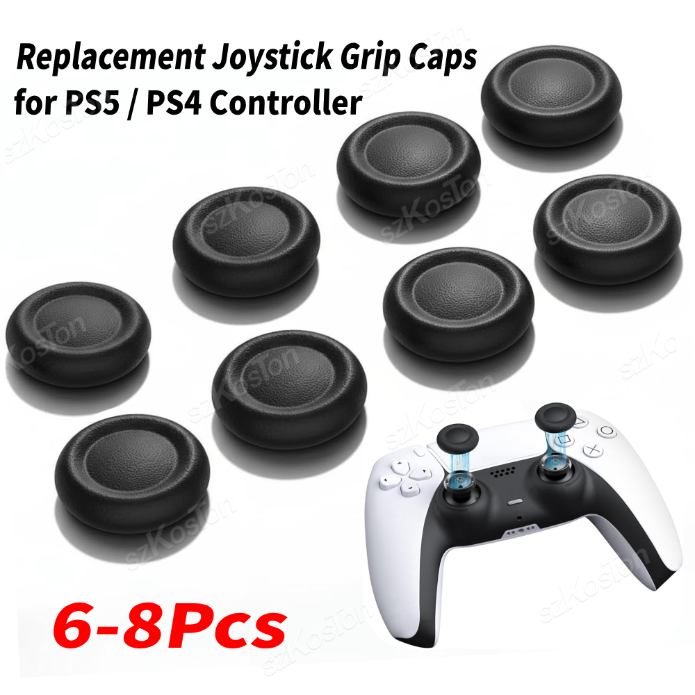 6-8 قطعة قبعات عصا التحكم البد - مراجعة Gaming Accessories For Ps5 وسعره