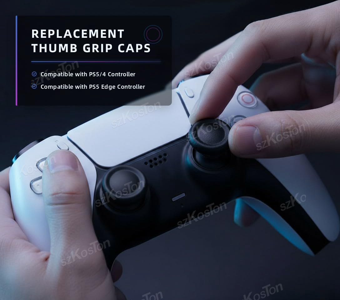 6-8 قطعة قبعات عصا التحكم البد - مراجعة Gaming Accessories For Ps5 وسعره
