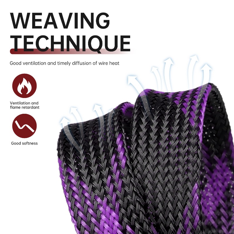غلاف كابلات مجدول عازل من البو - مراجعة Cable Sleeve Braided وسعره