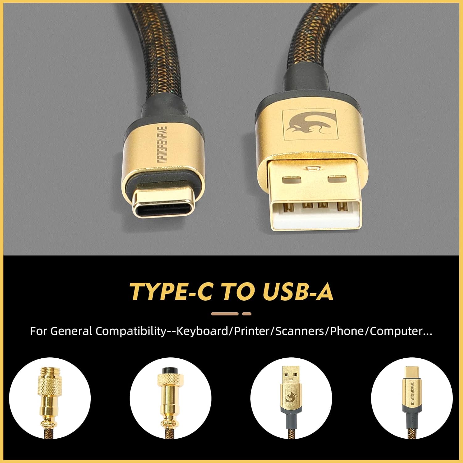 ATTACK SHARK * MAMBASNAKE C03  - مراجعة Cable Sleeve Braided وسعره