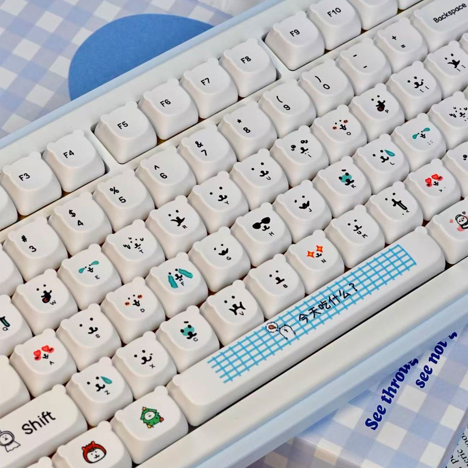 أغطية مفاتيح PBT بتصميم دب كرت - مراجعة Gaming Accessories Japan وسعره