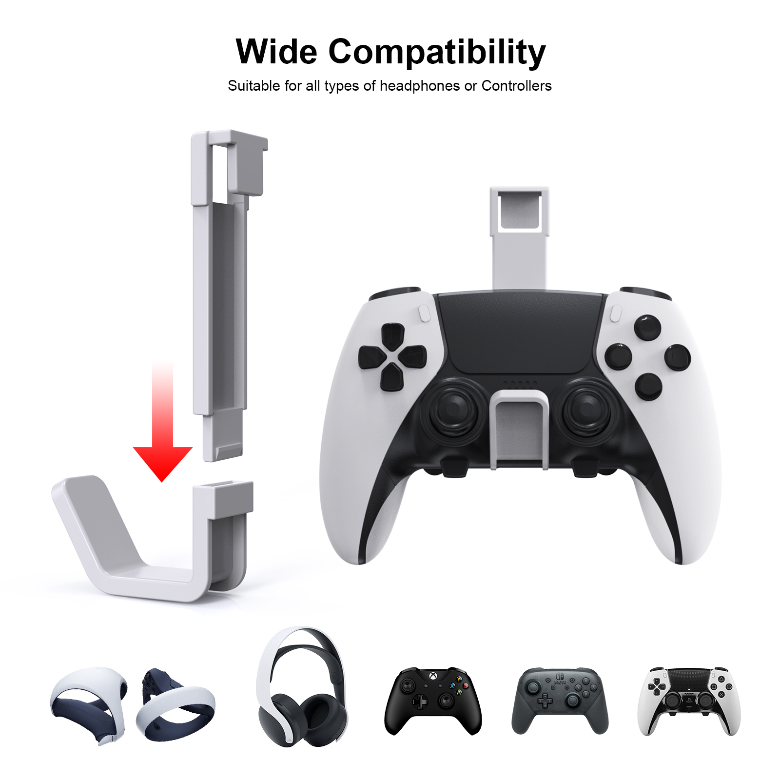حامل جداري للتحكم وسماعات الرأ - مراجعة Gaming Accessories Holder وسعره