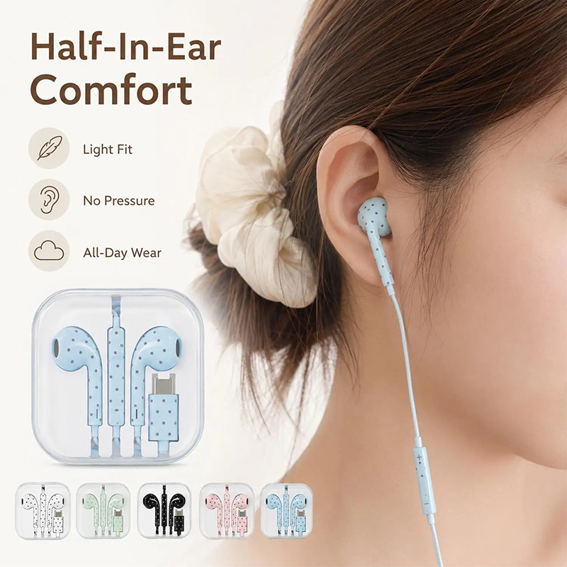 سماعات أذن لطيفة بنقاط البولكا - مراجعة Gaming Accessories Sale وسعره