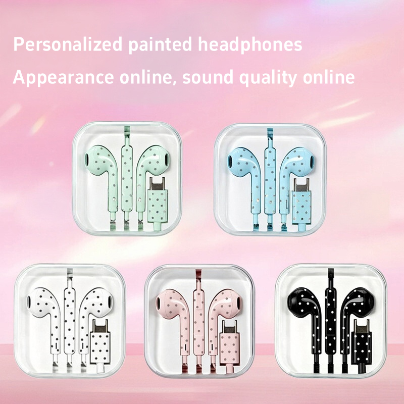 سماعات أذن لطيفة بنقاط البولكا - مراجعة Gaming Accessories Sale وسعره